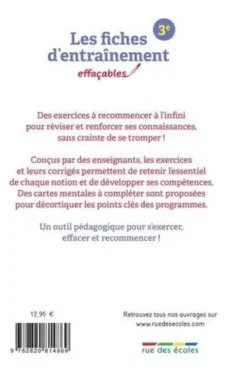 Les fiches entraînement effaçables 3e, Mathilde Schuhmacher