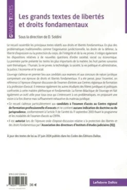 Les grands textes de libertés et droits fondamentaux. 9e édition, David Soldini