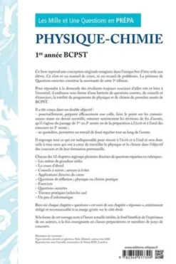 Les Mille et Une questions de la physique-chimie en prépa 1re année BCPST. 3e édition, Lionel Uhl