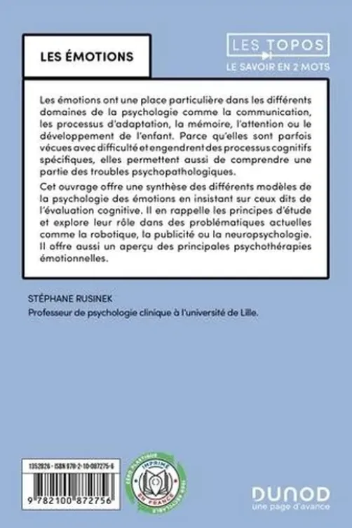 Les émotions, Stéphane Rusinek