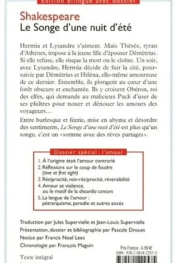 Le Songe d’une nuit d’été. Prépas scientifiques, Edition 2019, Edition bilingue français-anglais, William Shakespeare