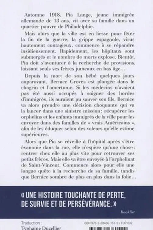 Les orphelins de Philadelphie, Ellen Marie Wiseman