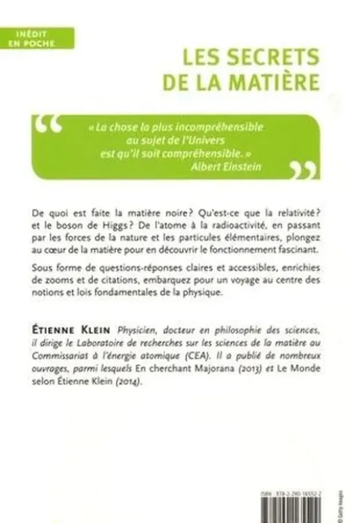 Les secrets de la matière, Etienne Klein