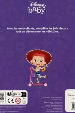 Les véhicules. Complète les scènes avec de grands stickers !, Disney Baby