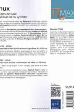 Linux. Principes de base de l'utilisation du système, 3e édition, Nicolas Pons