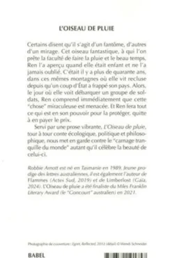 L'oiseau de pluie, Robbie Arnott