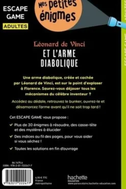 Léonard de Vinci et l'arme diabolique. Escape game adultes, Arnaud Cebollada