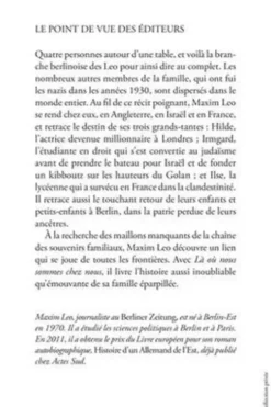 Là où nous sommes chez nous. L'histoire de ma famille éparpillée, Maxim Leo