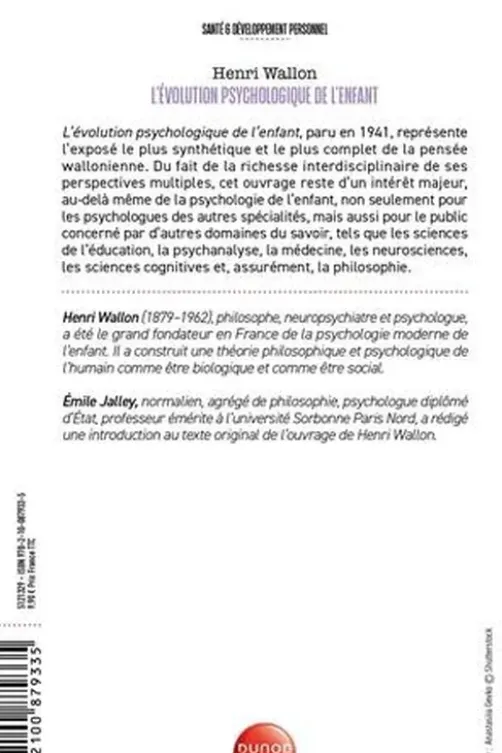 L'évolution psychologique de l'enfant, Henri Wallon