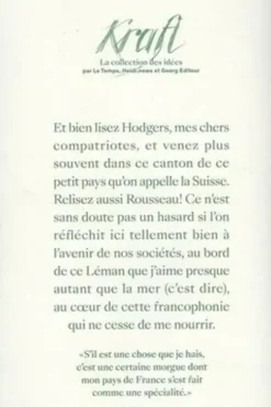 Manifeste pour une écologie de l'espoir, Antonio Hodgers