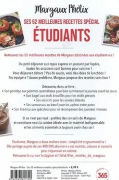 Margaux Phénix - Ses 52 meilleures recettes spécial étudiants, Margaux Phélix