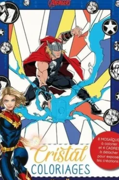Marvel Avengers. 8 mosaïques à colorier et 4 cadres à détacher pour exposer tes créations !