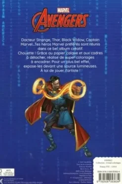 Marvel Avengers. 8 mosaïques à colorier et 4 cadres à détacher pour exposer tes créations !