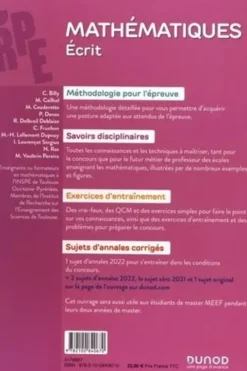 Mathématiques Ecrit. CRPE + Master MEEF, Edition 2023, Madeleine Vaultrin-Pereira