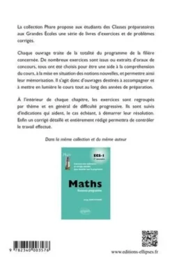 Mathématiques ECS-1 2e semestre. Exercices avec indications et corrigés détaillés pour assimiler tout le programme, Serge Berthommé