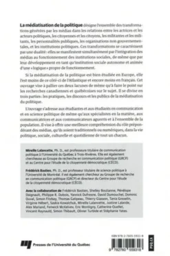Médiatisation de la politique. Logiques et pratiques, Mireille Lalancette