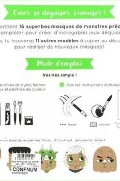 Mes masques de monstres à compléter. 16 masques à créer, 11 modèles à copier, Bérengère Staron