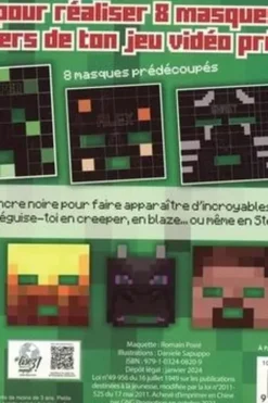 Mes masques à gratter Minecraft. Avec 8 masques et 1 bâtonnet, Daniele Sapuppo