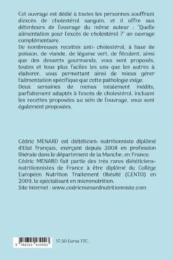 Mes recettes faciles anti-cholestérol. Volume 1, Cédric Menard