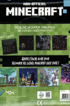 Minecraft, cartes à gratter pixel. Avec 10 cartes et 1 bâtonnet, Daniele Sapuppo