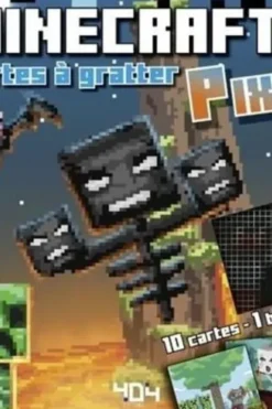 Minecraft, cartes à gratter pixel. Avec 10 cartes et 1 bâtonnet, Daniele Sapuppo