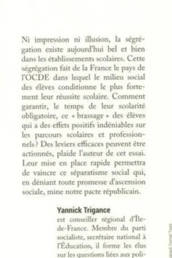 Mixité sociale et scolaire. Quels leviers pour quels projets ?, Yannick Trigance