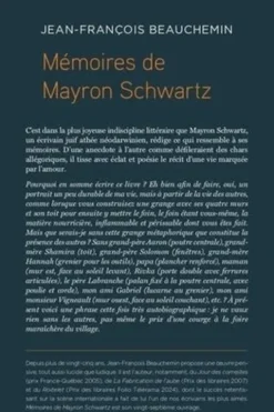 Mémoires de Mayron Schwartz, Jean-François Beauchemin