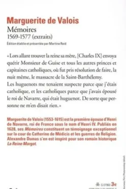 Mémoires 1569-1577 (Extraits), Marguerite de Valois