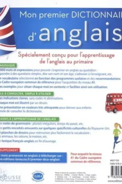 Mon premier dictionnaire d'anglais CE-CM 7-11 ans, Larousse