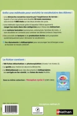 1000 mots en plus avec Vocaplus Cycle 2 CE1-CE2, Alain Bentolila
