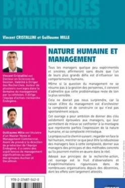 Nature humaine et management. Rôles et postures fondamentaux du manager, Vincent Cristallini