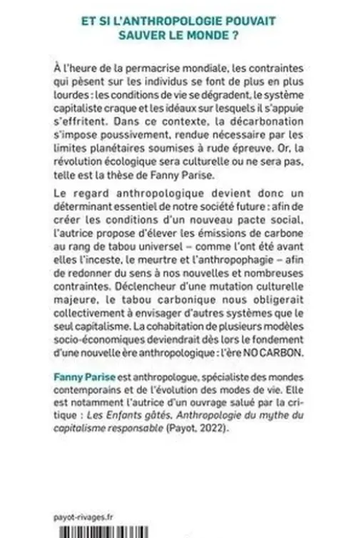No carbon. Apprivoiser nos contraintes pour garantir notre futur, Fanny Parise