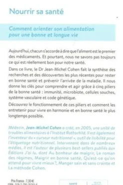 Nourrir sa santé. Comment orienter son alimentation pour une bonne et longue vie, Jean-Michel Cohen