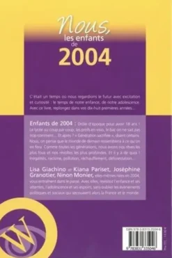 Nous, les enfants de 2004. De la naissance à l'âge adulte, Lisa Giachino