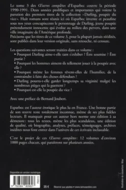Oeuvres complètes d'Esparbec. Tome 3, Les punitions de Darling ; Les cauchemars de Darling ; Les essayages de Darling ; Darling s'exhibe ; Darling aime les sucettes... ; Les cambrioleurs lubriques... ; Une secrétaire bien dressée