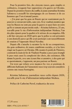 On regardait ailleurs. Des Russes ordinaires contre la guerre, Kristina Safonova
