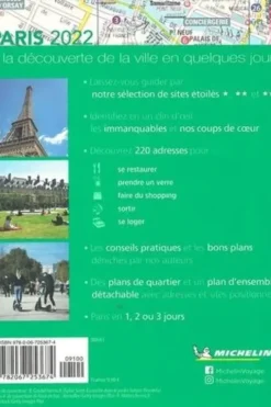 Paris. Edition 2022. Avec 1 Plan détachable, Michelin