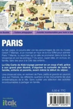 Paris. La city carte pour les enfants et les parents, Itak éditions