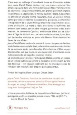Paysage perdu. De l'enfant à l'écrivain, Joyce Carol Oates