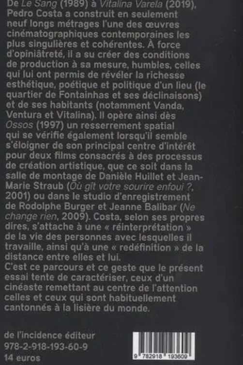 Pedro Costa. Cinéaste de la lisière, Antony Fiant