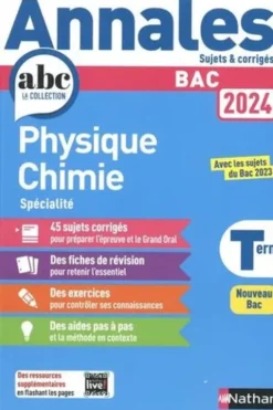 Physique-Chimie Spécialité Tle. Sujets & corrigés, Edition 2024, Karine Marteau-Bazouni