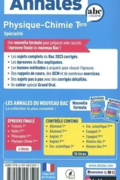 Physique-Chimie Spécialité Tle. Sujets & corrigés, Edition 2024, Karine Marteau-Bazouni