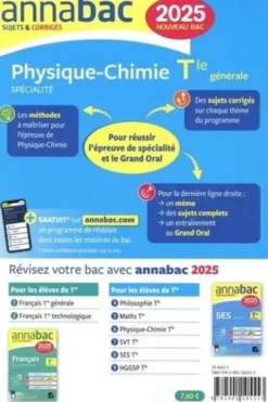 Physique-Chimie spécialité Tle générale. Sujets & Corrigés, Edition 2025, Jacques Royer