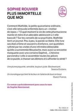 Plus immortelle que moi, Sophie Rouvier