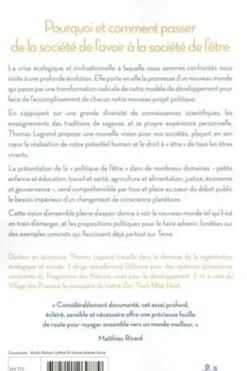 Politique de l'être. Sagesse et science pour construire le nouveau monde, Thomas Legrand