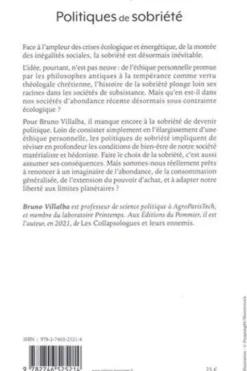 Politiques de sobriété, Bruno Villalba