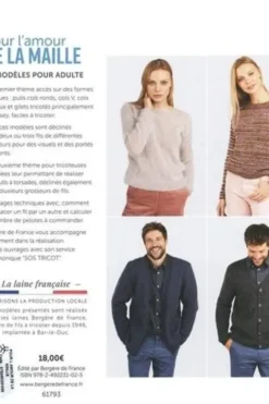 Pour l'amour de la maille. 1 forme de pull déclinée en 3 fils à tricoter, Bergère de France