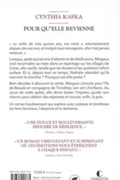 Pour qu'elle revienne, Cynthia Kafka