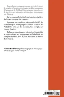 Probabilités et statistiques pour le CAPES externe et l'Agrégation interne de Mathématiques. 3e édition, Jérôme Escoffier