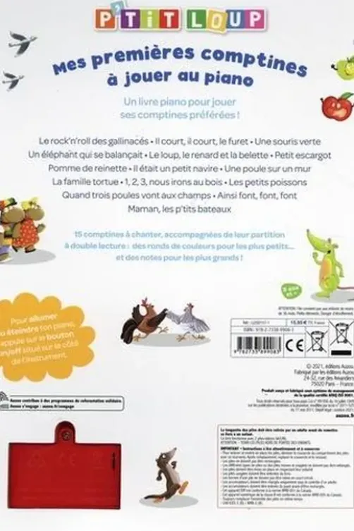 P'tit Loup : Mes premières comptines à jouer au piano, Orianne Lallemand